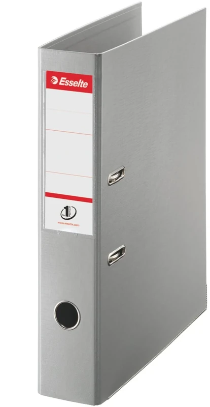 Esselte Lever Arch File PVC Slotted 70 mm Spine Foolscap Grey - Pack 10