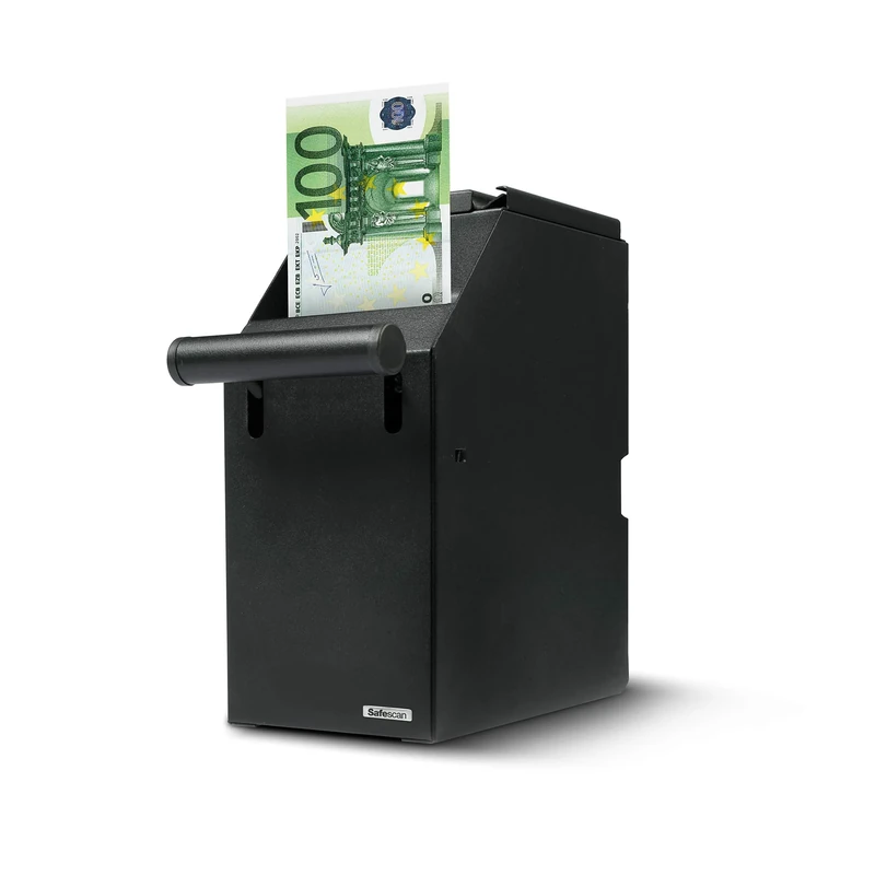 Safescan 4100 Black Pos Safe that Securely Stores Your Banknotes - Discretely Stores Up To 300 Notes - Fits Perfectly Underneath Your Sales Counter - Can Easily Be Installed Close To Your Cash Drawer