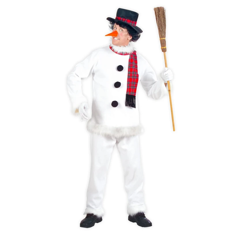 Mens Snowman Costume Medium UK 40/42" for Christmas Panto Nativity Fancy Dress