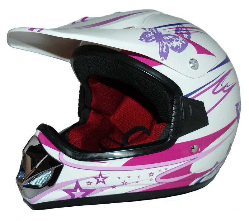 Protectwear Kids Cross Helmet MaX Racing pink gloss V310-Girl Size S (Youth XL) 55 cm