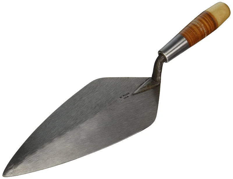 Kraft Tool Co. W. Rose RO316-12 12" Narrow London Brick Trowel with Leather Handle