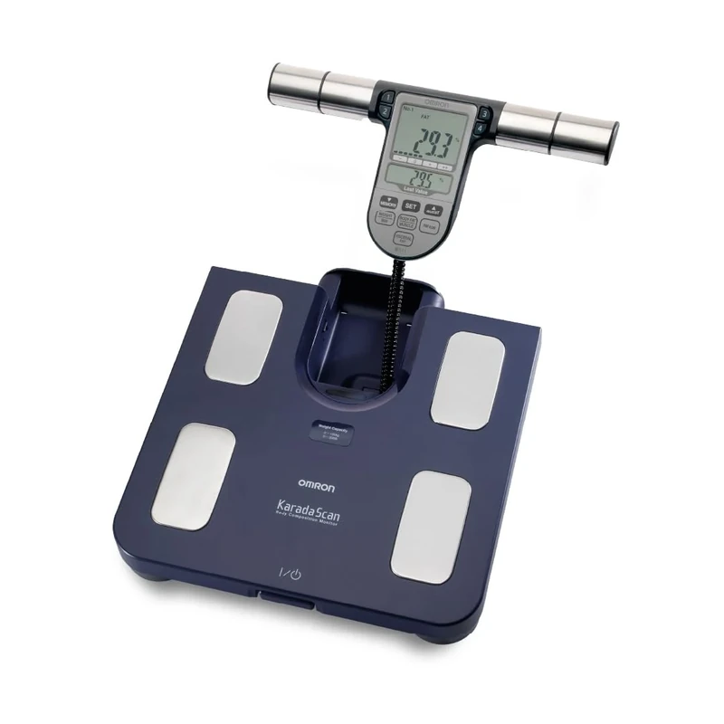 OMRON BF511 Family Body Composition Monitor with 8-Sensor Full Body Measurement, BMI, Body Fat Percentage Analysis - Digital Weighing Scale for Adults/Kids (from 6 Years) - 330 lbs / 150 kg Capacity