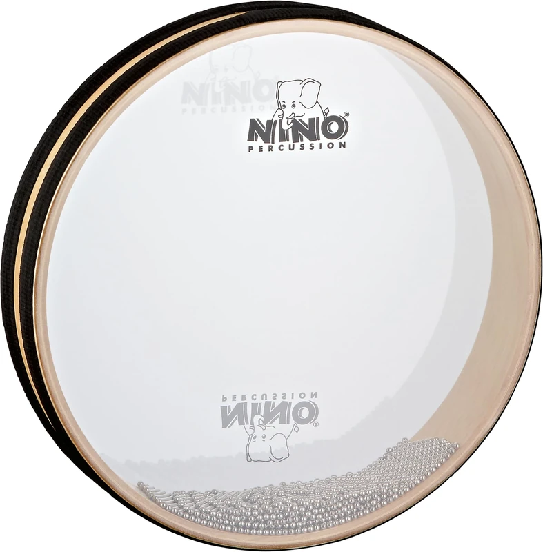Nino Percussion Sea Drum Instrument - Medium Hand drum for Children from 5 Years - Diameter 10 inch (ca. 25 cm) - Siam Oak, Natural (NINO34)