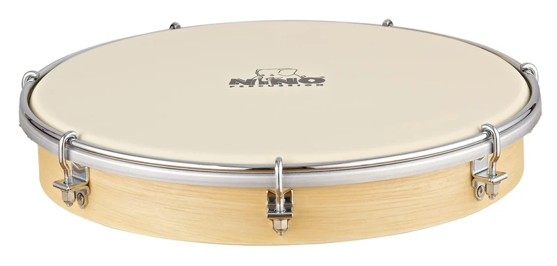 Nino Percussion Tunable Hand Drum - Large Hand drum for Children from 5 Years - Diameter 10 inch (ca. 25 cm) - Siam Oak, Natural (NINO38)