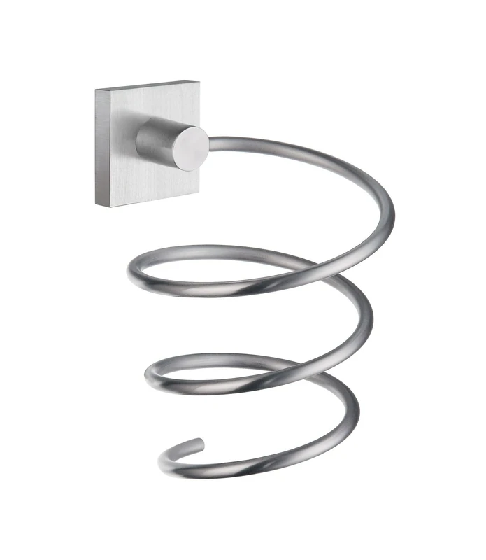 Smedbo House Hairdryer Holder, Brass, Silver, 9 x 8 x 15.5 cm