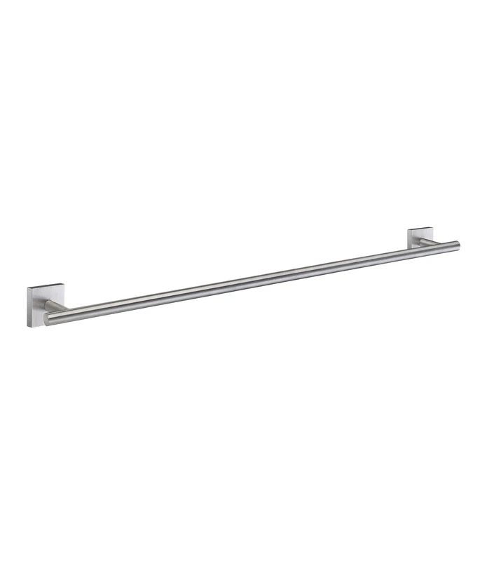 Smedbo House Single Towel Rail, Brass, Silver, 64.8 x 6.7 x 5 cm