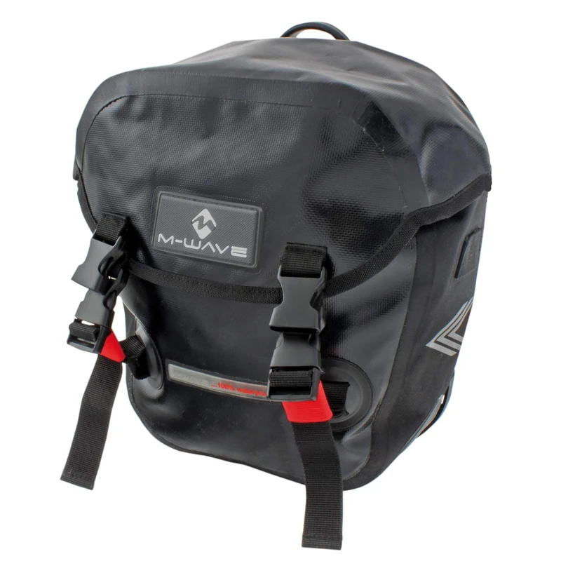 M-Wave Manitoba Waterproof Carrierbag, approx. 2x 12.5 litres - Black