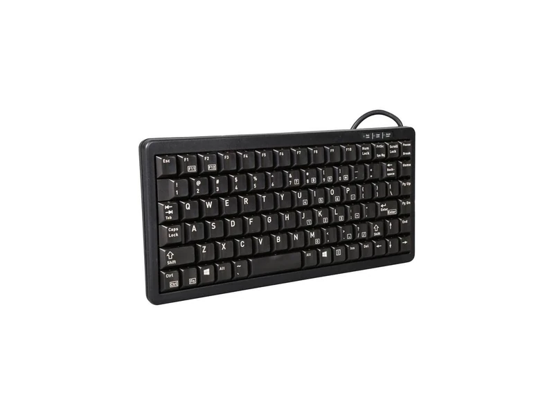 CHERRY Compact-Keyboard G84-4100, American layout, QWERTY keyboard, wired keyboard, compact design, ML mechanism, black