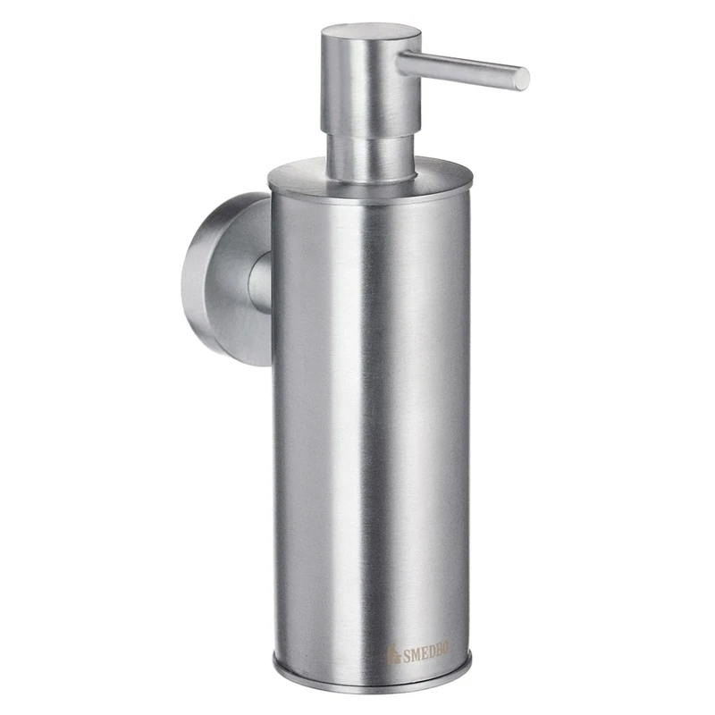 Smedbo Home Soap And Lotion Dispenser, Brass, Silver, 16 x 10.5 x 5 cm