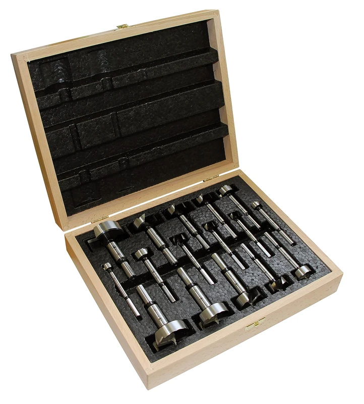 16-Piece Fisch Wave Cutter Forstner Bit Set, Metric