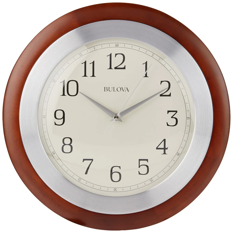 Bulova C4228 Reedham Clock, Walnut Finish