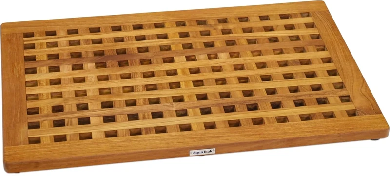 AquaTeak The Original Teak Grate Bath Shower Mat
