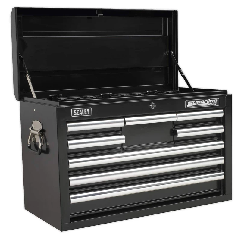 Sealey Ap33089B Topchest 8 Drawer With Ball Bearing Runners - Black