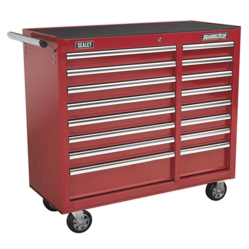 Sealey AP41169 16 Drawer Rollcab - Heavy-Duty Red Tool Trolley