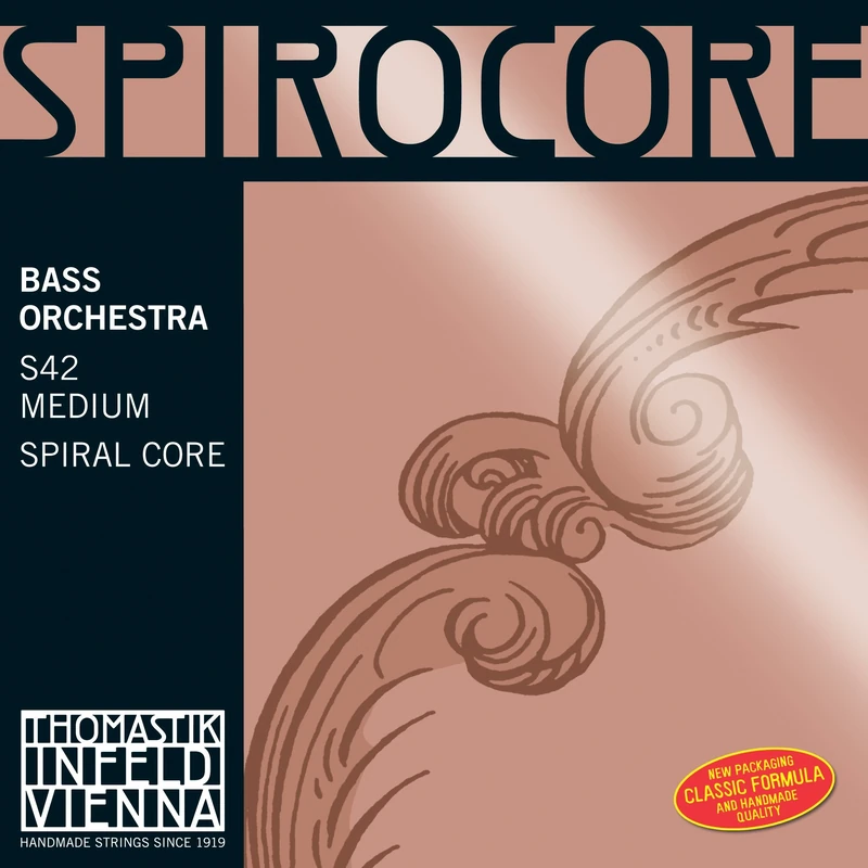 Thomastik single string for double bass 4/4 Spirocore - A-string spiral core, chrome wound, orchestral tuning, medium