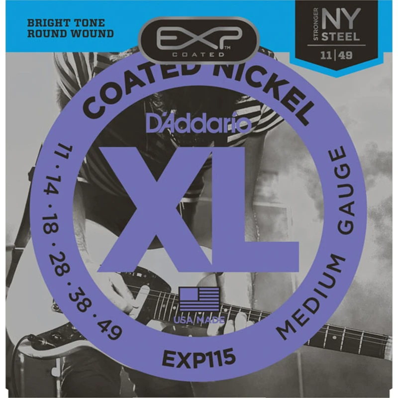 D'Addario EXP115 Coated Nickel-Plated Steel Guitar Strings - Image 1