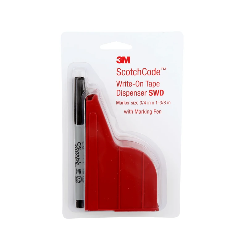 3 M Scotch SWD Code Dispenser with a Cable Markierern, Write On, White