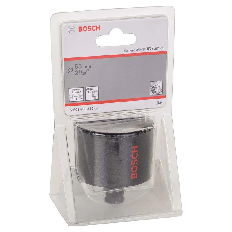 Bosch Professional 1x Diamond Hole Saw for Hard Ceramics (for Stone, Tiles, Ø 65 mm, Accessories for Impact Drills)