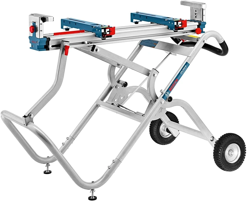 Bosch Professional GTA 2500 W Mobile Workbench for mitre saws (1044 mm Length, Length with Extension 2504 mm, Weight 34.8 kg, incl. Machine Holder)