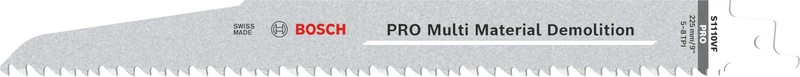 Bosch 25x PRO Multi Material S1110VF Demolition Reciprocating Saw Blade (for Wood with nails, Construction wood, Length 225 mm, Professional Accessory Reciprocating Saw)
