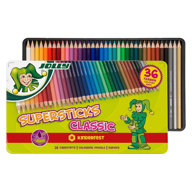 Jolly Supersticks Classic - 36 Coloured Pencils - Made in Austria