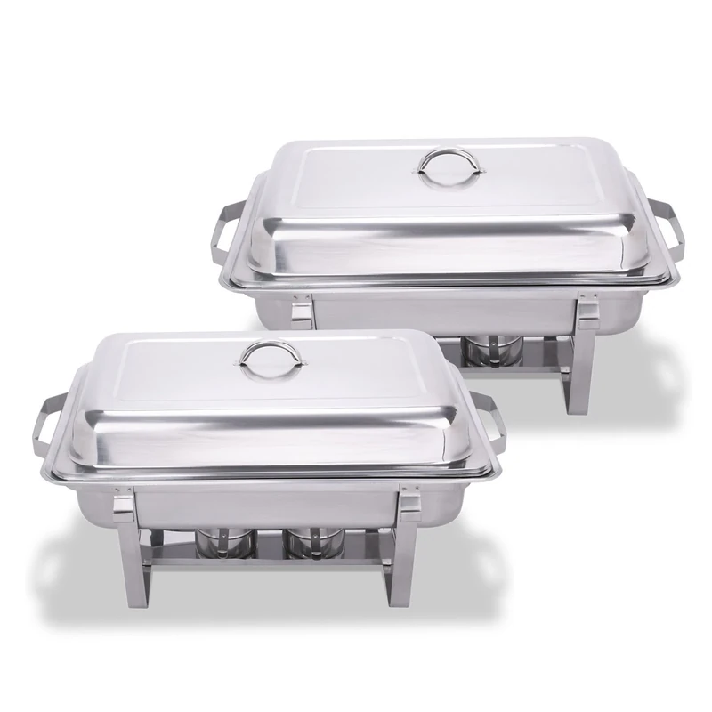 stainless steel twin pack chafing dishes 8.5 litre.