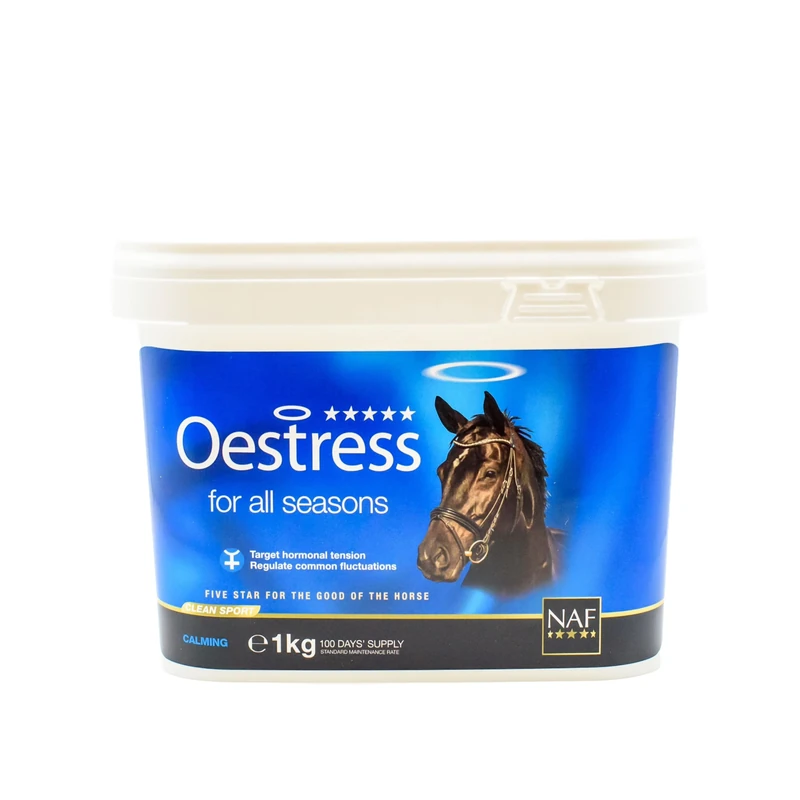 NAF Five Star Oestress 1kg – Hormonal Support Supplement for Mares – With Chasteberry, Magnesium & Herbal Extracts – Promotes Calm, Comfortable Behaviour During Seasons - Image 1