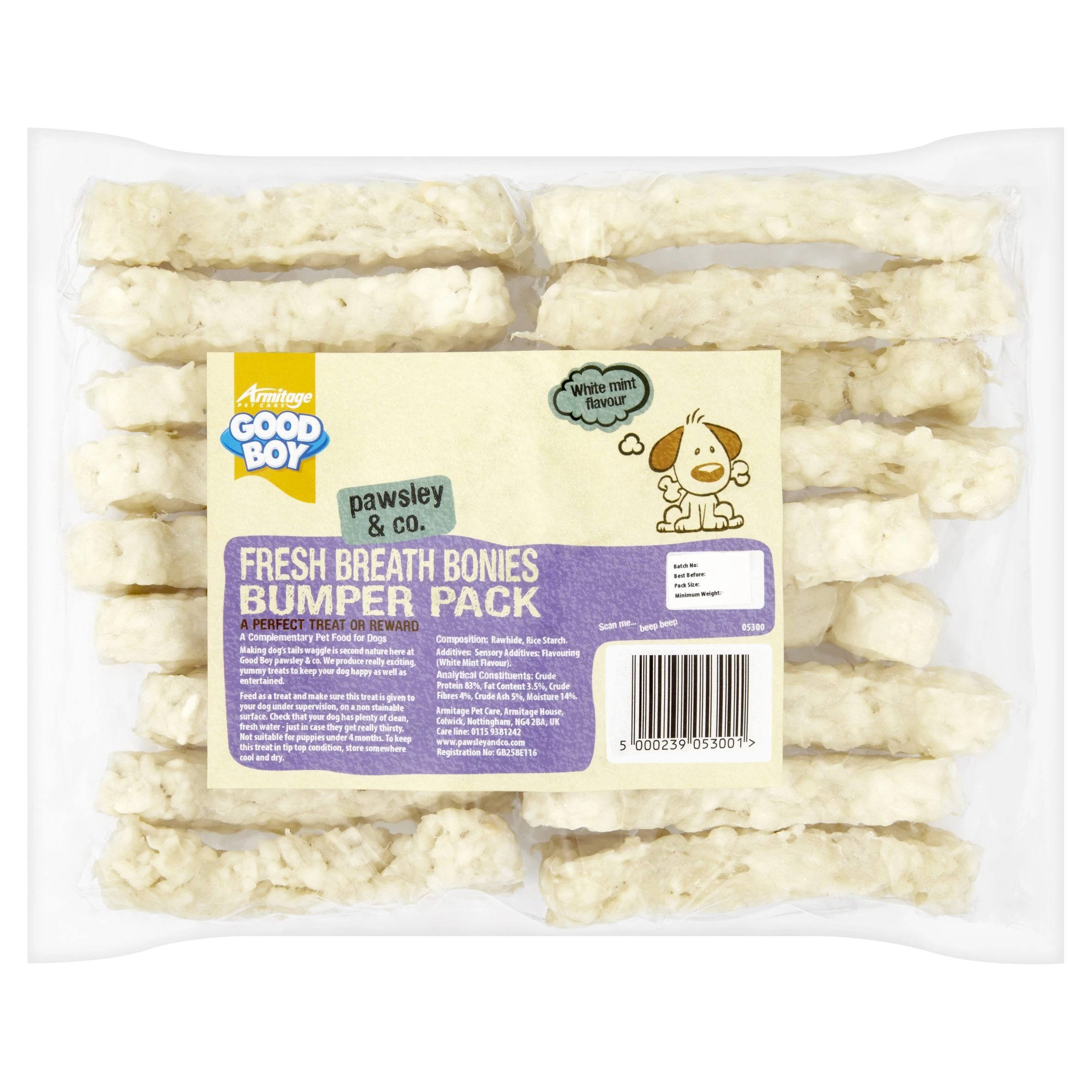 Good Boy - Munchy Fresh Breath Bonies - Dog Chews - Dental Chews For Dogs - Pack of 18 - A Perfect Treat or Reward