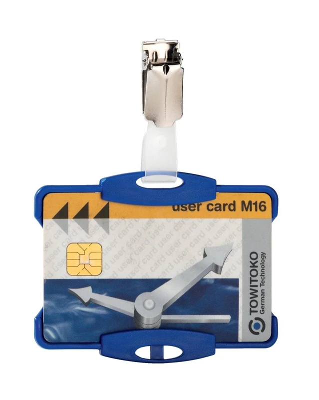 Durable Duo Security Pass Holder 54 x 85 mm Blue | Holds Up to 2 ID/Security Cards | Pack of 25 | Ideal for Holding Swipe Cards, ID Cards, etc.