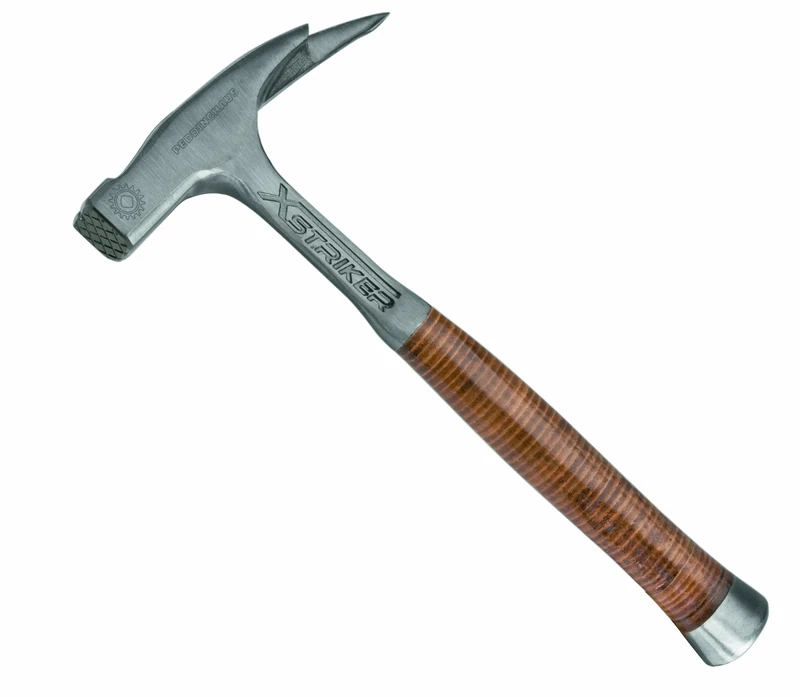 Peddinghaus 5130070000 "Xstriker" Rough Face Magnetic Carpenters Hammer with Leather Handle, Silver/Brown, 965 g