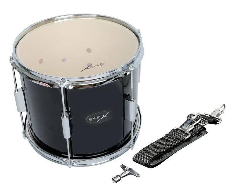 GEWA Marching Drum 12 x 10", wooden shell black, incl. carrying strap