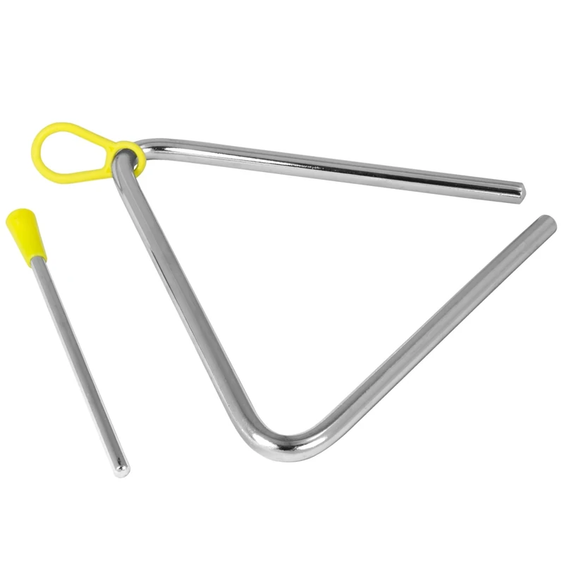 TIGER TRI7-MT 15CM (6") Heavy-Duty Steel Triangle Instrument, Complete with Rubberised Handle and Beater, Ideal for Early Development of Rhythm and Primary School Use