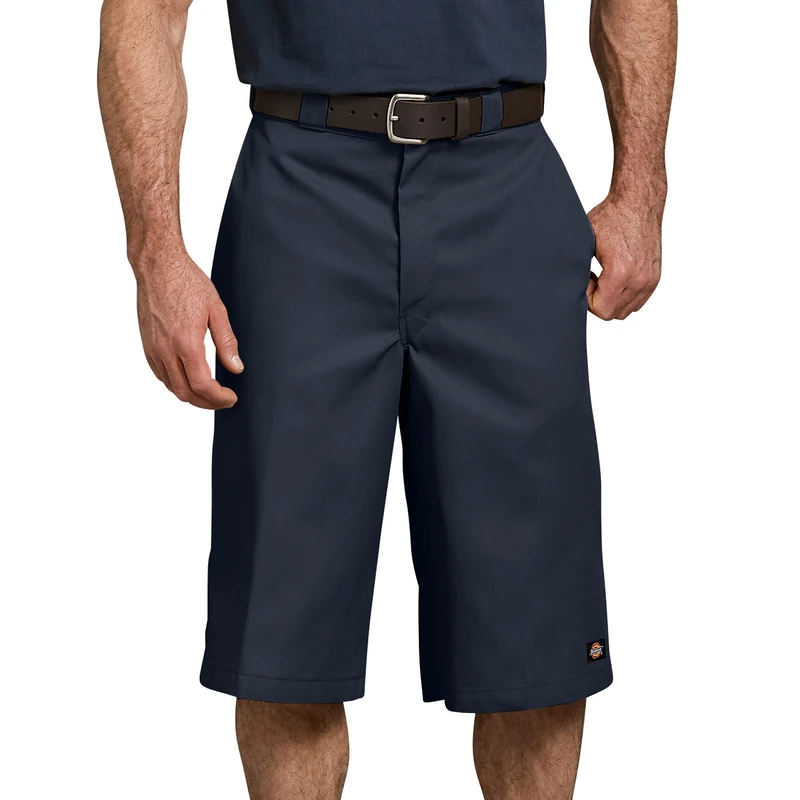 Dickies Men's 15" Inseam Work Shorts with Multi-Purpose Pocket Utility, Dark Navy Blue, XS