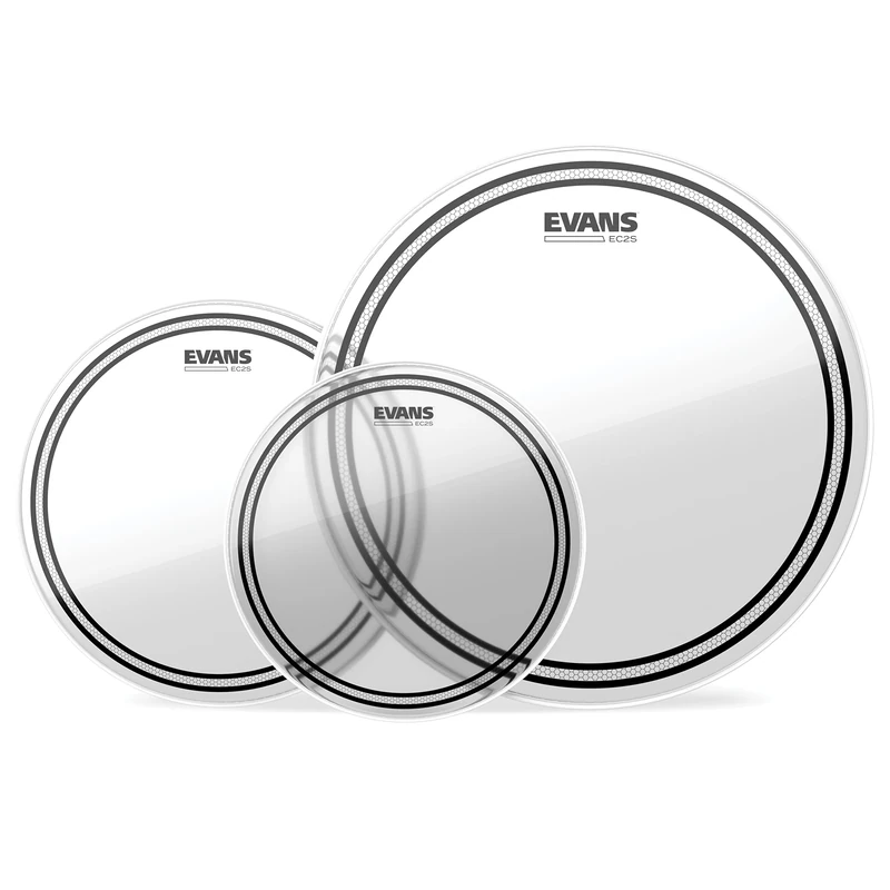 Evans Drum Heads - EC2S Clear Standard Tompack (12, 13, 16 Inch)