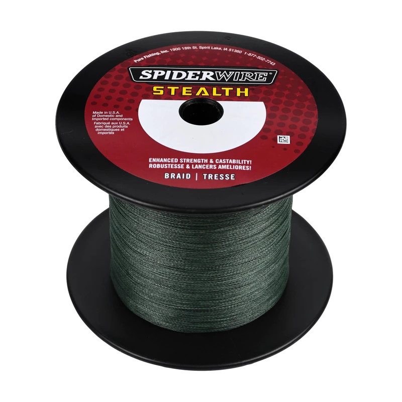 SPIDERWIRE Stealth® Superline, Moss Green, 20lb | 9kg, 3000yd | 2743m Braided Fishing Line, Suitable for Freshwater and Saltwater Environments