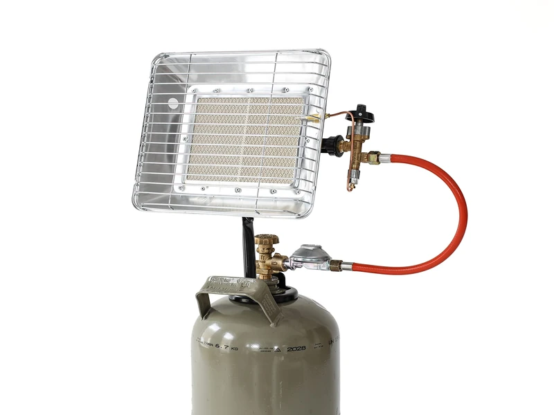 Gas heater, silver, 35984