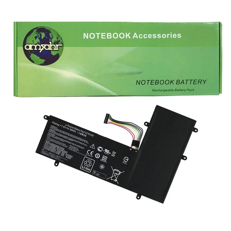 amsahr Replacement Battery for ASUS C21N1430/Chromebook C201PA/C201PA-2G