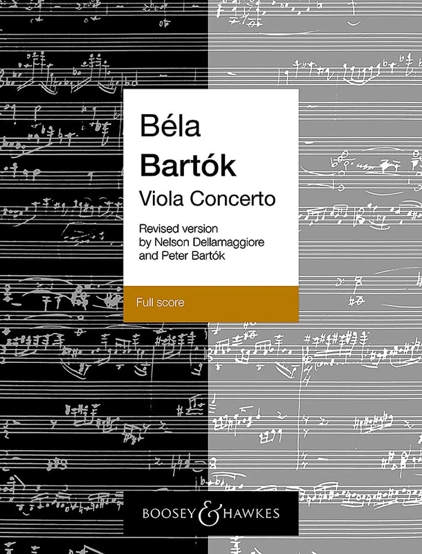 Viola Concerto: revised version. op. posth.. viola and orchestra. Partition.