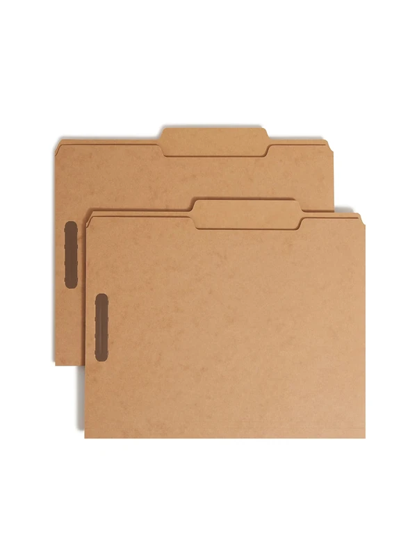 Smead Fastener File Folder, 2 Fasteners, 2/5-Cut Tab Right of Center Position, Letter Size, Kraft, 50 per Box (14882)