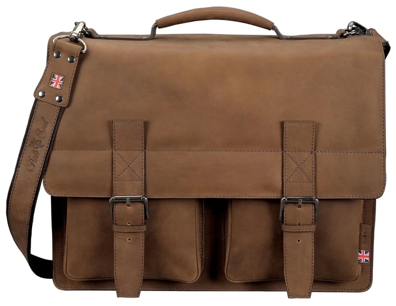 Alassio Earl 47132 Briefcase 42 x 32 x 14.5 cm Genuine Leather Light Brown, Light Brown, 42, Briefcase