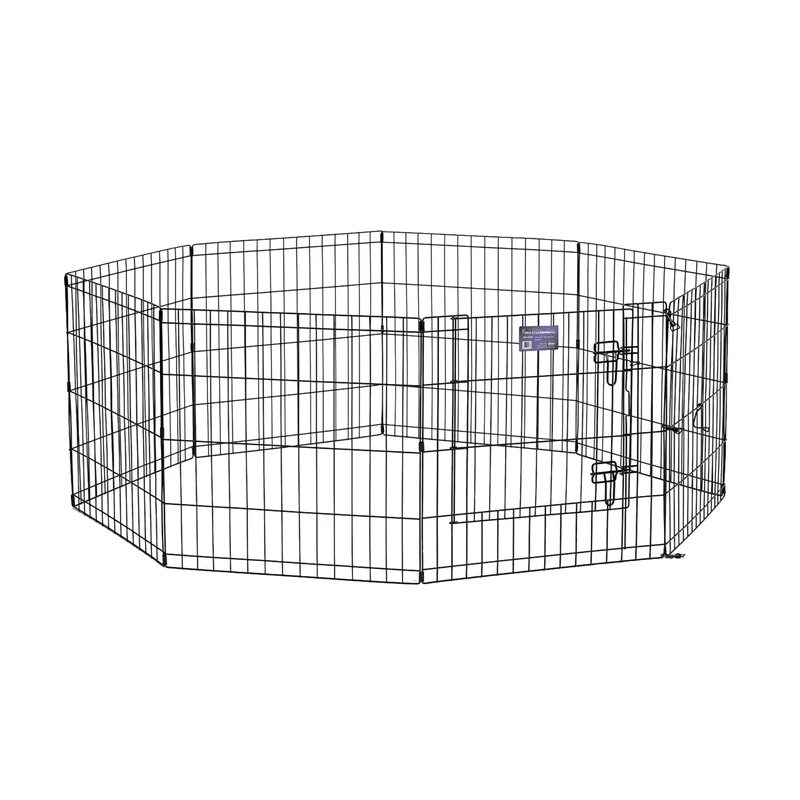 MidWest Homes for Pets Folding Metal Dog Playpen - 61cm Tall