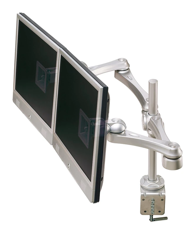 ROLINE | Dual LCD Monitor Arm | Desk Clamp | 4 Joints - Image 1