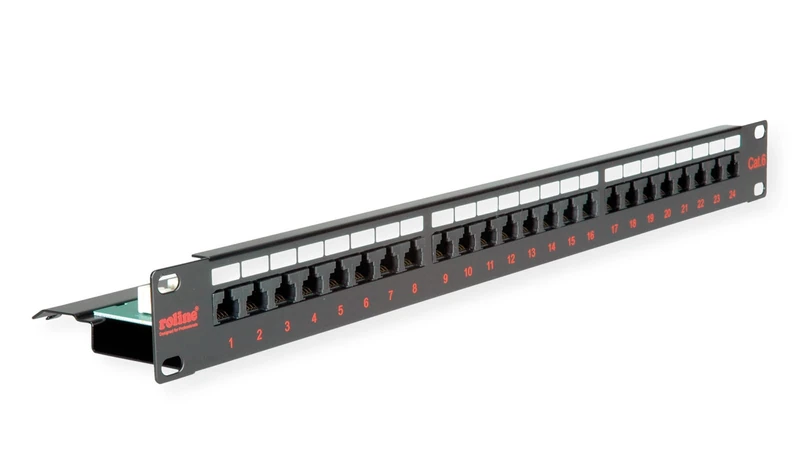 ROLINE | Cat.6/Class E 19" Patch Panel | 24 Ports | UTP | Black