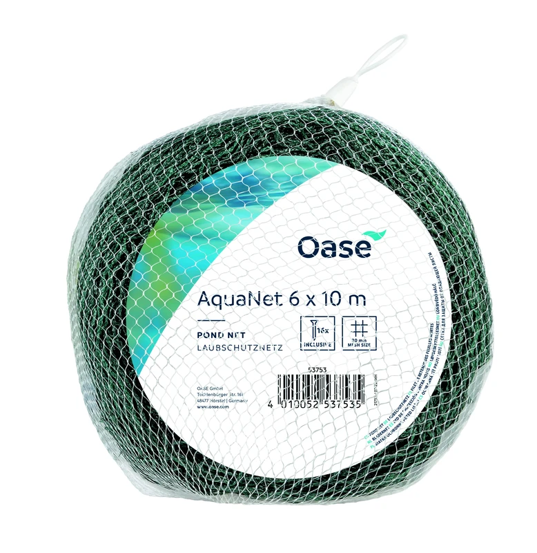 Oase 53753 Aquanet pond net 3, ideal protection of ponds from falling leaves and leaves, suitable for ponds up to max. 6 x 10 m, can also be used as a bird protection net for trees and bushes - Image 1