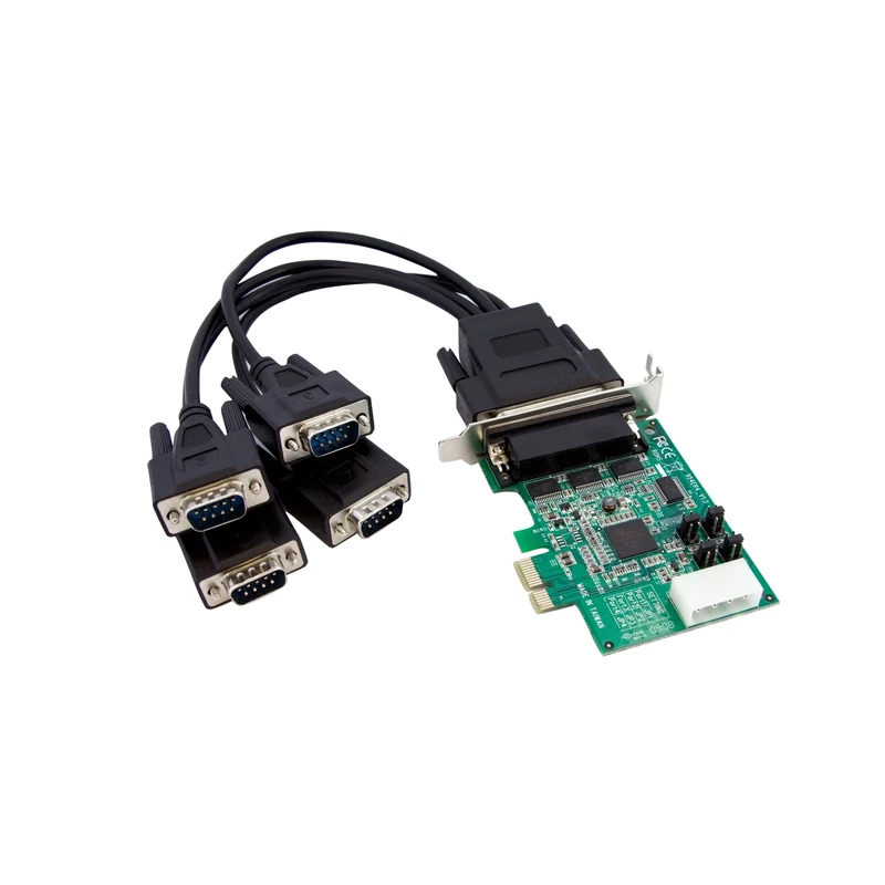StarTech.com 4 Port Low Profile Native RS232 PCI Express Serial Card with 16950 UART