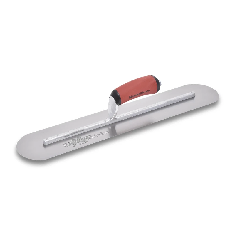 Marshalltown Fully Rounded Finishing Trowels, DuraSoft Handle Material, 127mm Width, 508mm Length, High Carbon Steel Blade Material, Made in The USA, MXS205FD