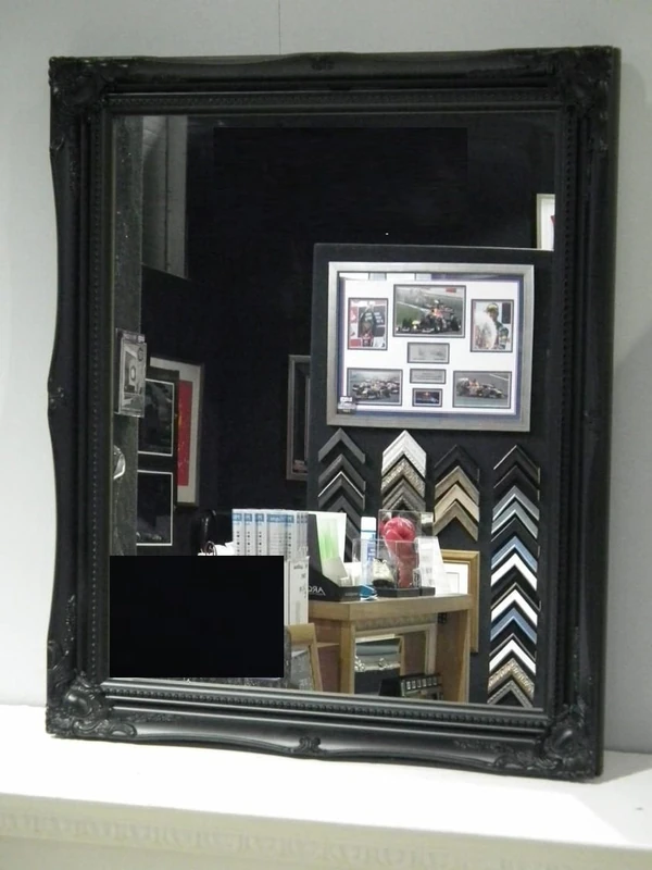 BLACK Shabby Chic Antique Style Rectangular Poster PICTURE FRAME - Glass Size: 16 inches x 20 inches (40cm x 50cm)