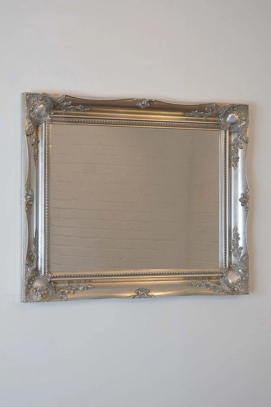 FRAMES BY POST Silver Shabby Chic Antique Style Rectangular Standard Size Poster Picture Frame complete with Plastic Glass size 20x16- Overall frame size 24x20 - ITV Show Supplier