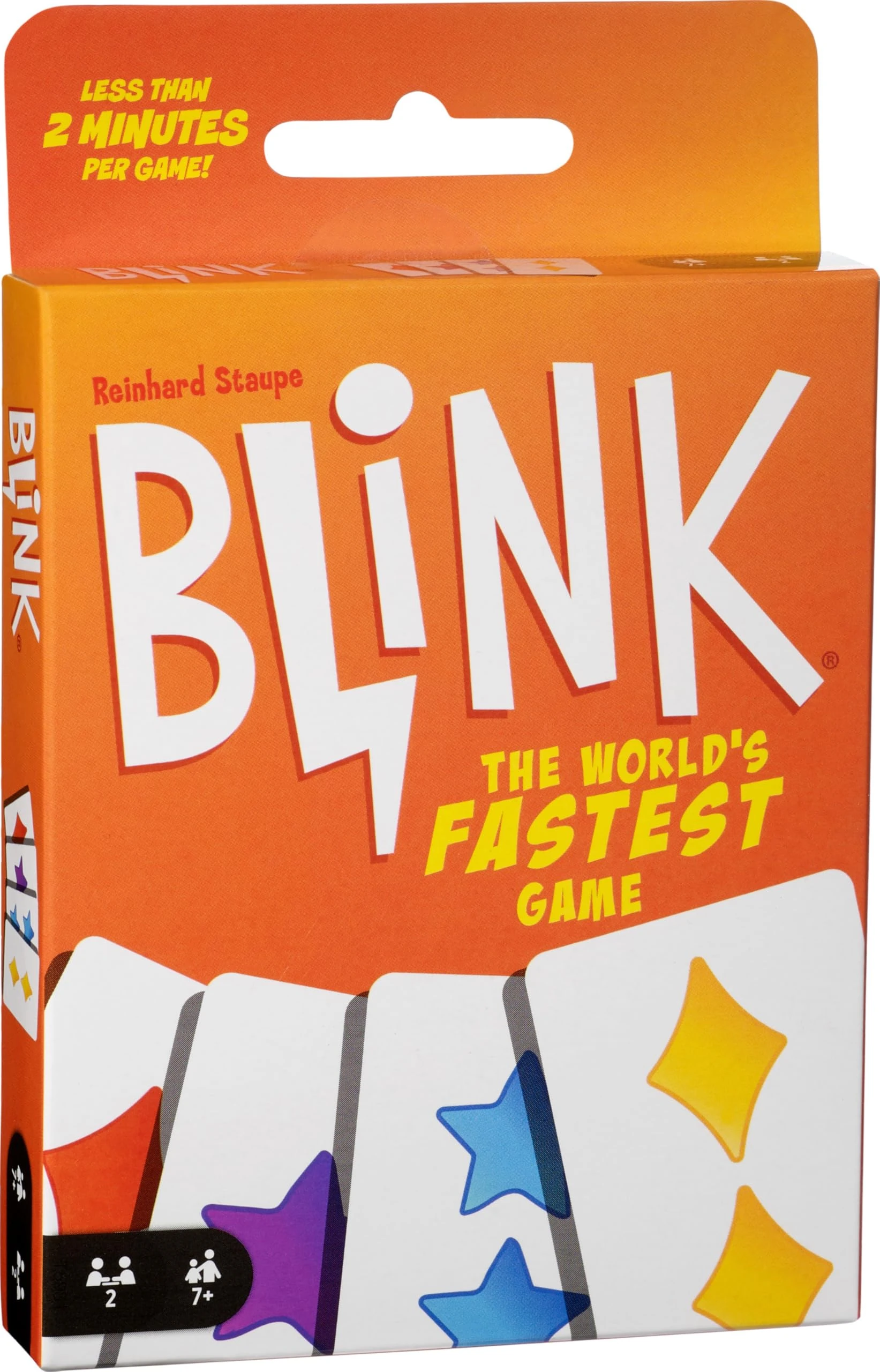 Mattel Games Reinhard Staupe's Blink Family Card Game, Travel-Friendly, with 60 Cards and Instructions, Great for 7 Year Olds and Up