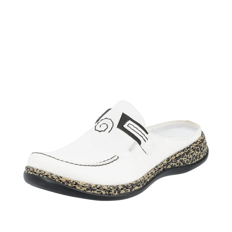 Rieker Women's 46393 Clogs, White Bianco 80, 7.5 UK